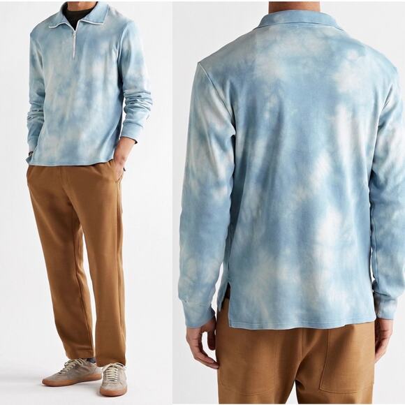 NWT Mr. Porter Barena Calenda Half-Zip Sweatshirt Blue